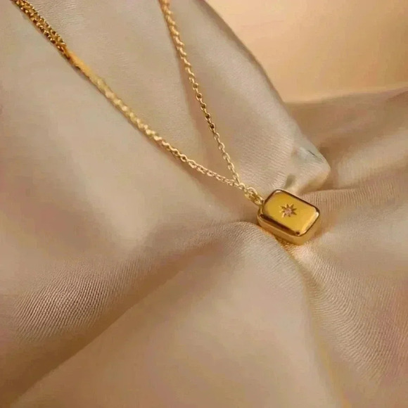 Jewelry - Women’s Stainless Steel Necklace Star Rhinestone